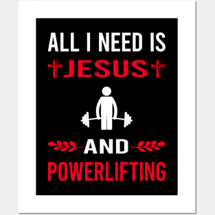 I Need Jesus And Powerlifting Posters and Art